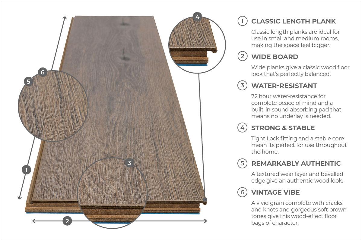 Audacity 12mm Laminate Flooring Coastal Oak