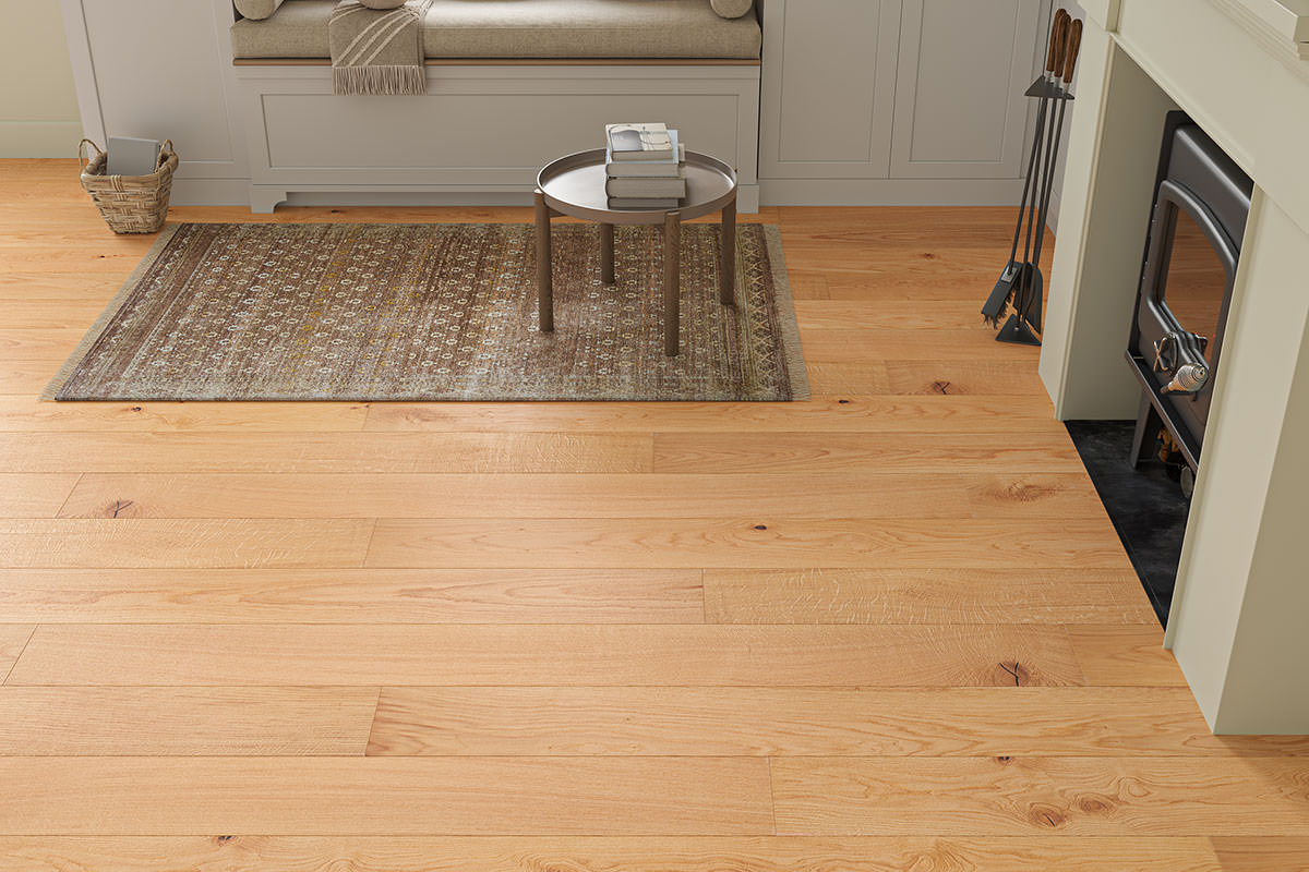 Galleria Engineered Rustic Oak Flooring 20mm x 190mm Atticus Brushed UV Oiled