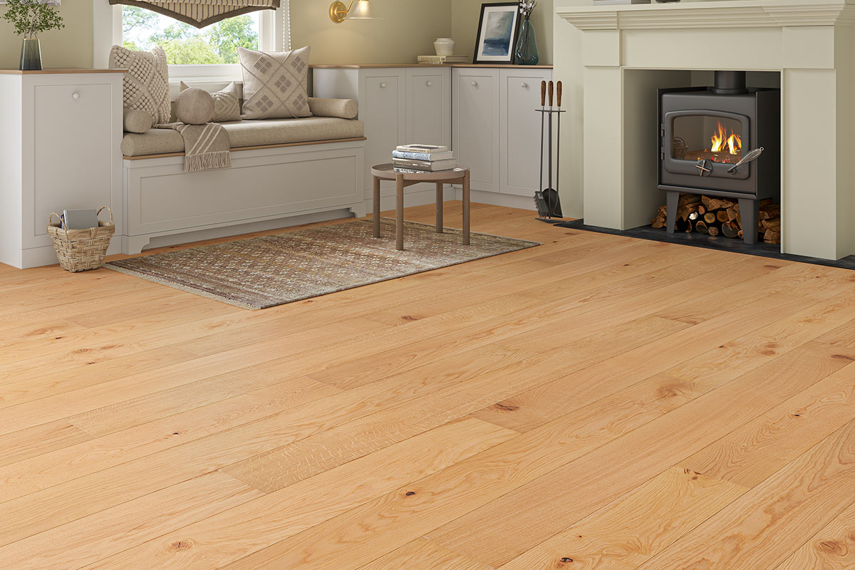 Galleria Engineered Rustic Oak Flooring 20mm x 190mm Atticus Brushed UV Oiled