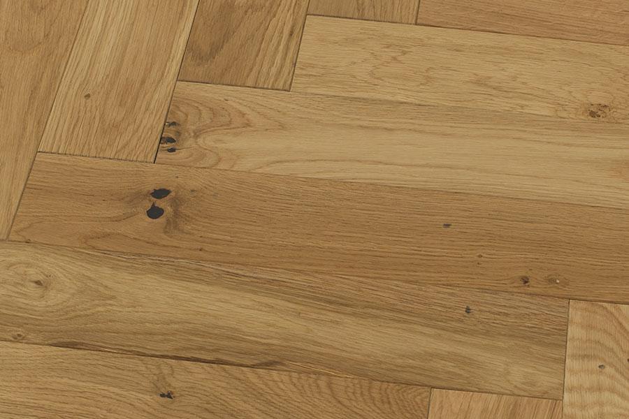 Galleria Professional Engineered Rustic Oak Herringbone Flooring 20mm x 90mm Natural Brushed & Oiled