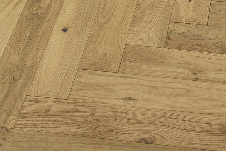 Galleria Professional Engineered Rustic Oak Herringbone Flooring 20mm x 90mm Natural Lacquered