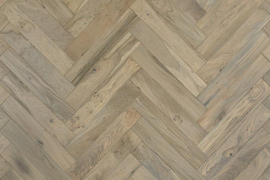 Galleria Professional Engineered Rustic Oak Herringbone Flooring 20mm x 90mm Beige Lacquered