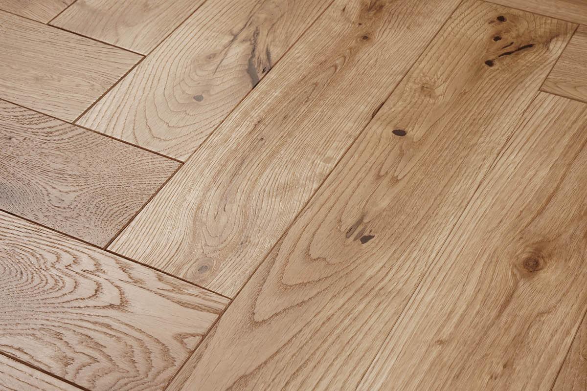 Galleria Professional Solid European Rustic Oak Herringbone Flooring 1