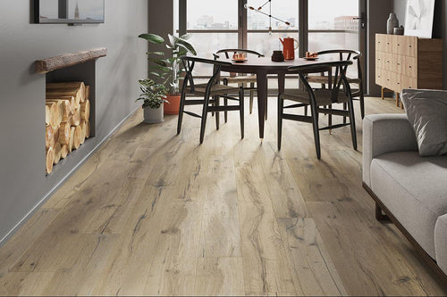 Galleria Professional Distressed Extra Rustic Engineered Oak Flooring 14mm x 190mm Buttermilk Lacquered