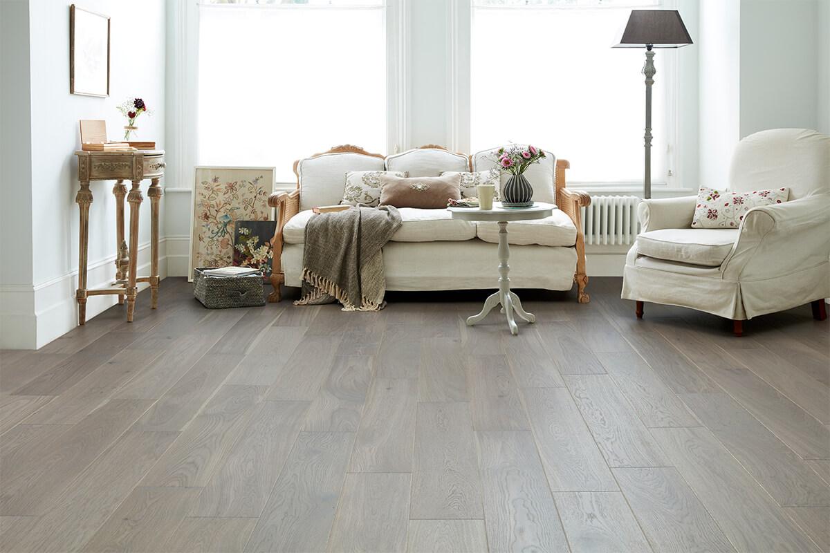 Home Choice Engineered European Rustic Oak Flooring 14mm x 130mm Paloma Grey Piccolo Lacquered