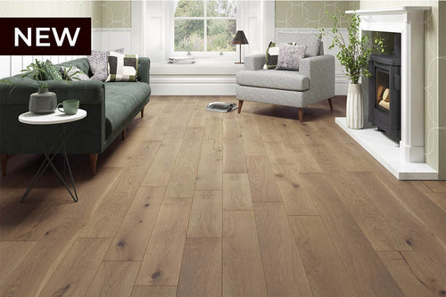 Home Choice Engineered European Rustic Oak Flooring 14mm x 190mm Blonde Matt Lacquered