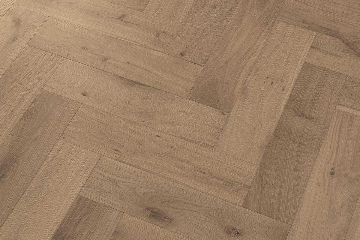 Home Choice Engineered European Rustic Oak Herringbone Flooring 14mm x 150mm Blonde Matt Lacquered
