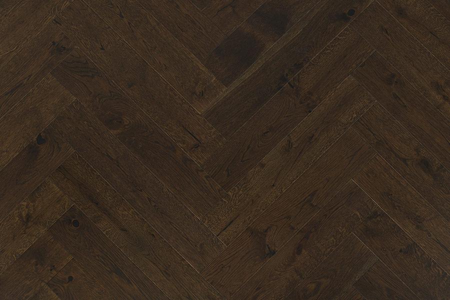 Home Choice Herringbone Engineered Rustic Oak Flooring 14mm x 130mm Marsala Brushed & Lacquered