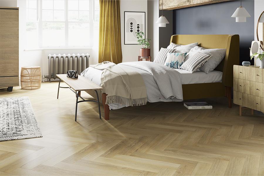 Audacity Classic Oak Herringbone Rigid Core Click Luxury Vinyl Flooring