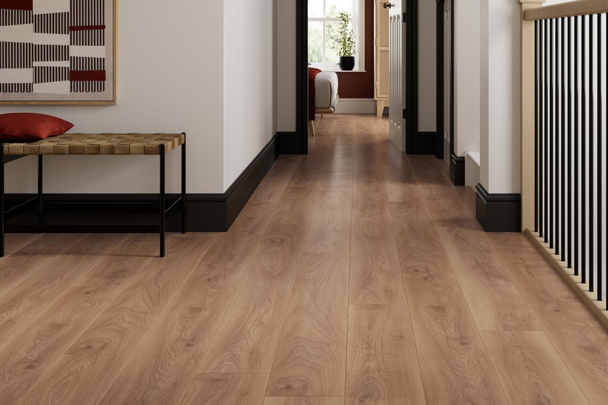 Series Woods 10mm Laminate Flooring Golden Oak