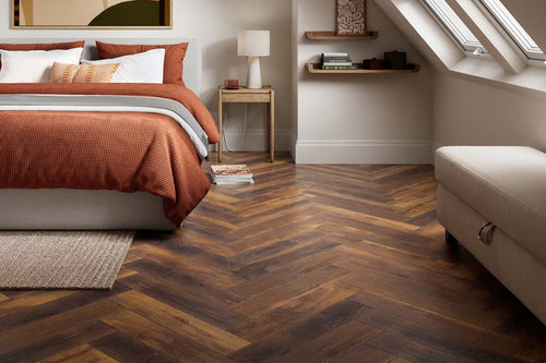 Series Woods 8mm Herringbone Laminate Flooring Praline Oak