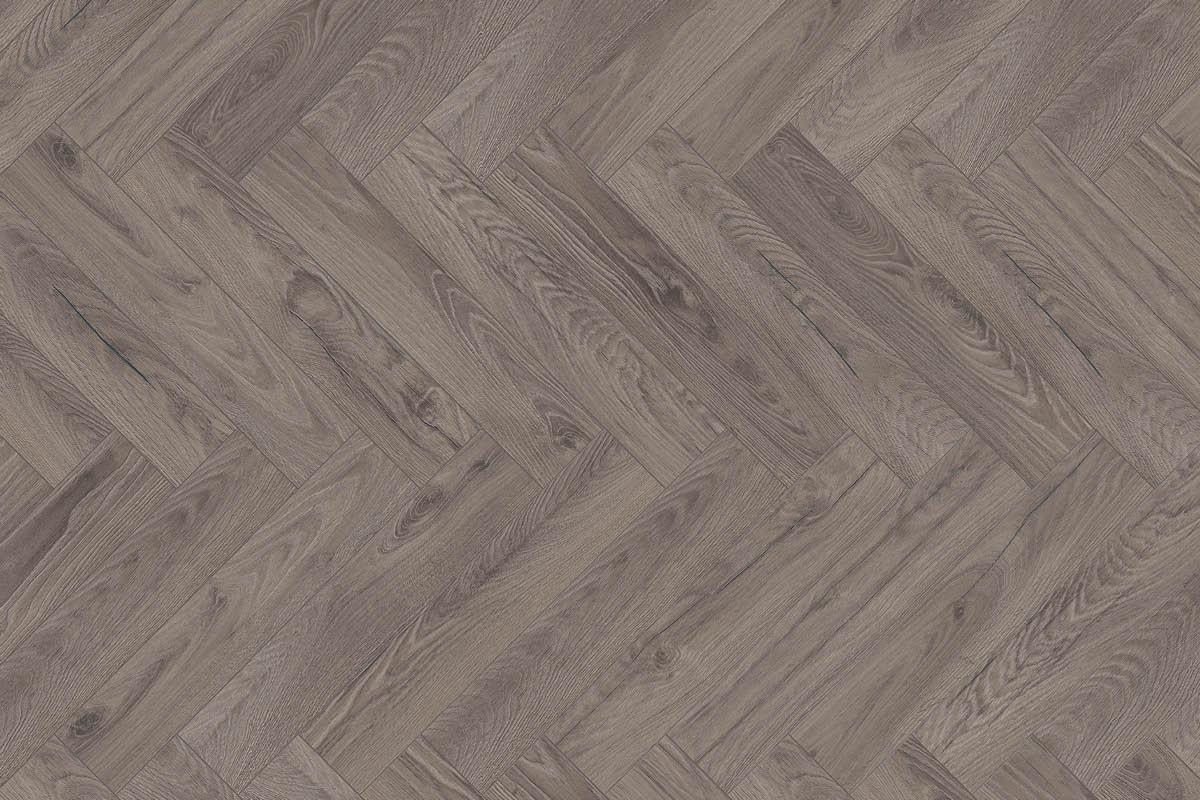 Series Woods 8mm Herringbone Laminate Flooring Sterling Grey Oak