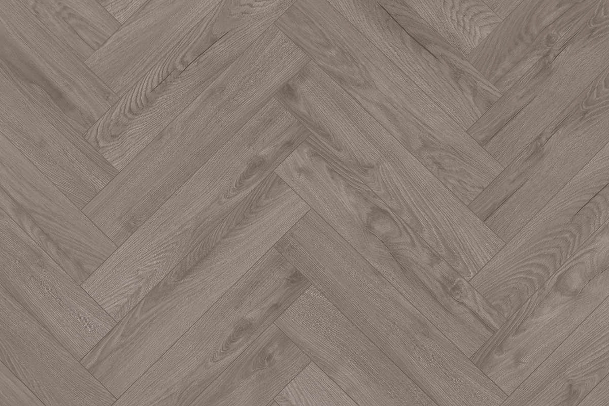 Series Woods 8mm Herringbone Laminate Flooring Sterling Grey Oak
