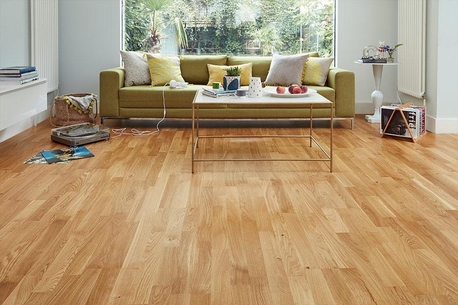 Home Choice Engineered European Nature Oak Flooring 14mm x 207mm 3 Strip Lacquered