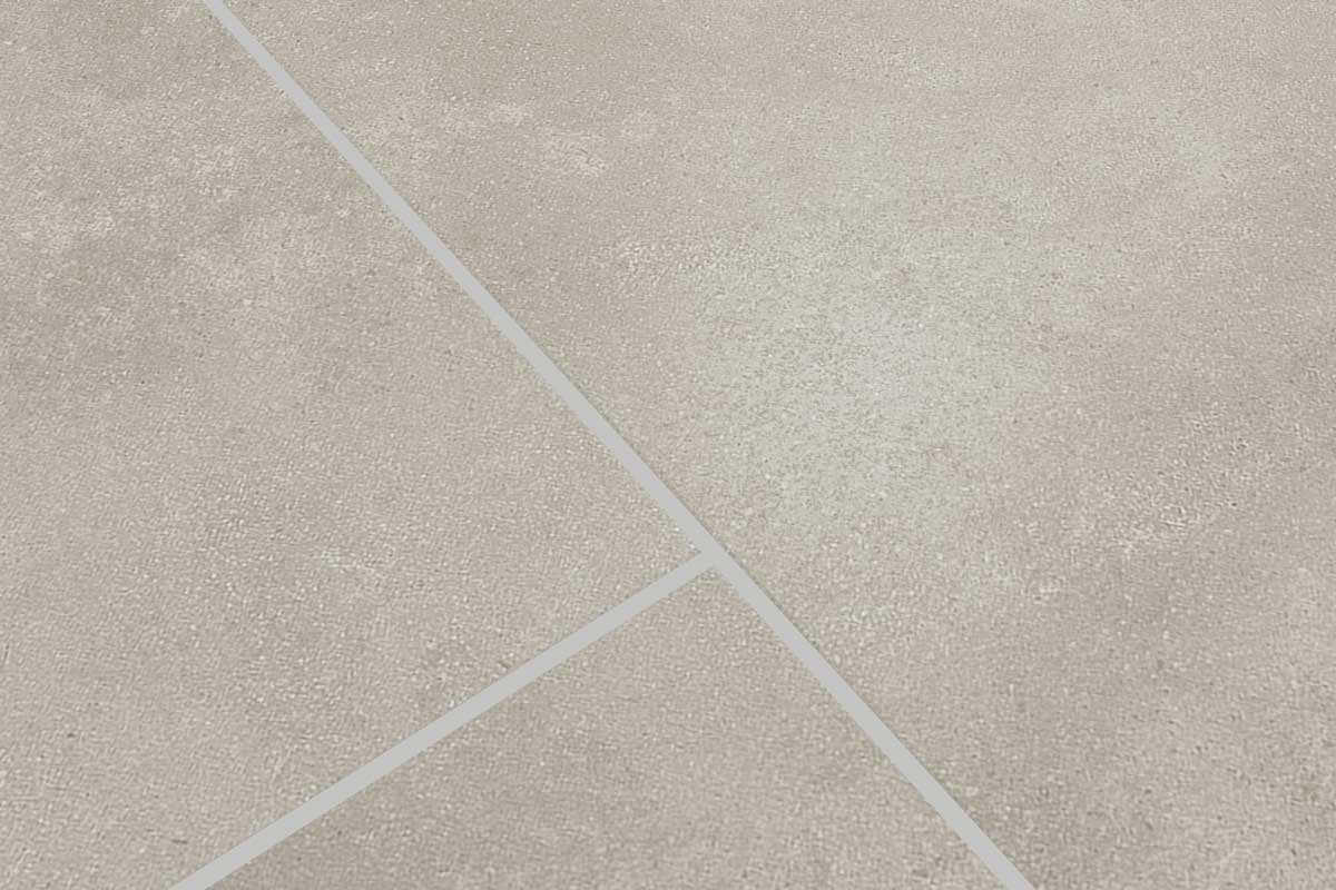 Audacity Rigid Core Pre-Grout Click Vinyl Stone Grey Tile Built-in Underlay