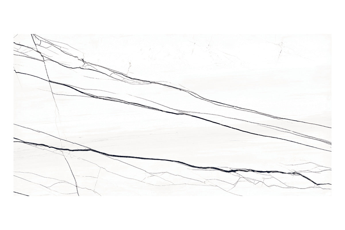 Serafina Marble White Polished Porcelain Tile