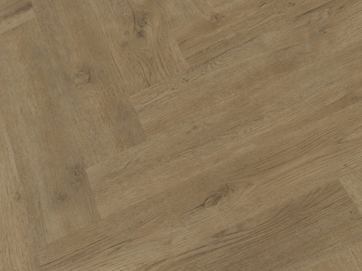Spectra Luxury Gluedown Vinyl Flooring Biscotti Oak Herringbone