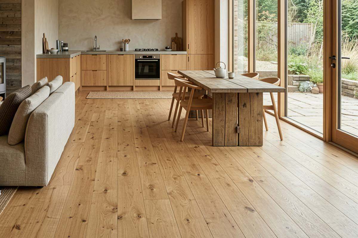 Galleria Professional Engineered Rustic Oak Flooring 20mm x 190mm Brushed & UV Lacquered