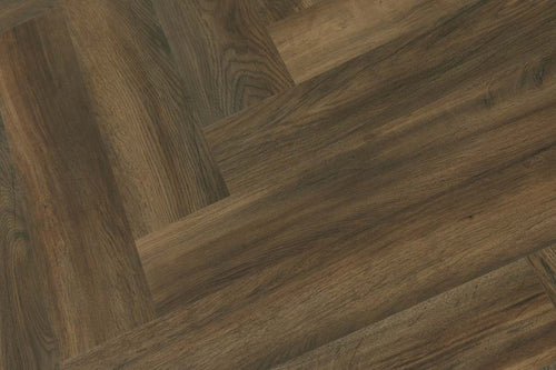 Spectra Luxury Gluedown Vinyl Flooring Mocha Grain Oak Herringbone