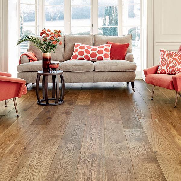 Galleria Professional Engineered European Rustic Oak Flooring 14mm x 190mm Tawny Brown Lacquered