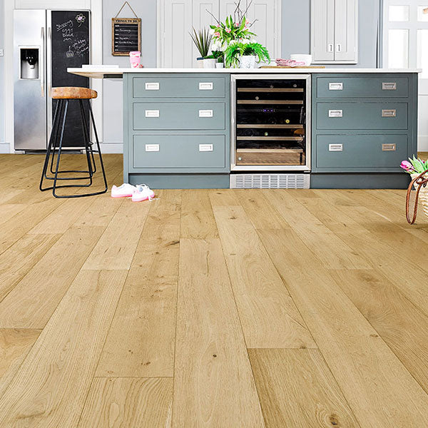 Galleria Professional Engineered European Rustic Oak Flooring 20mm x 190mm Natural Invisible Oil