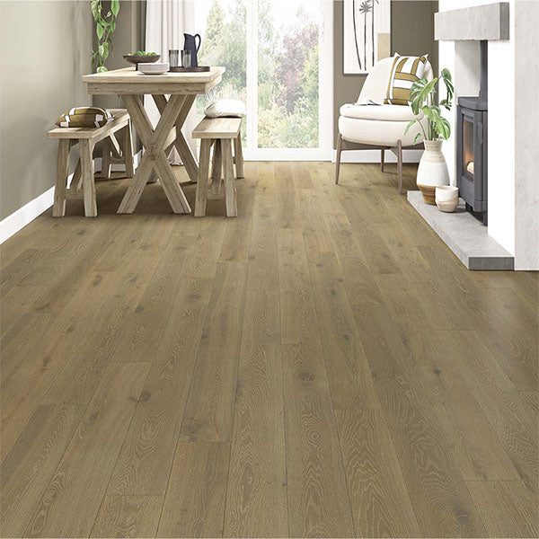 Galleria Professional Engineered European Rustic Oak Flooring 20mm x 190mm Stoney Grey Oiled
