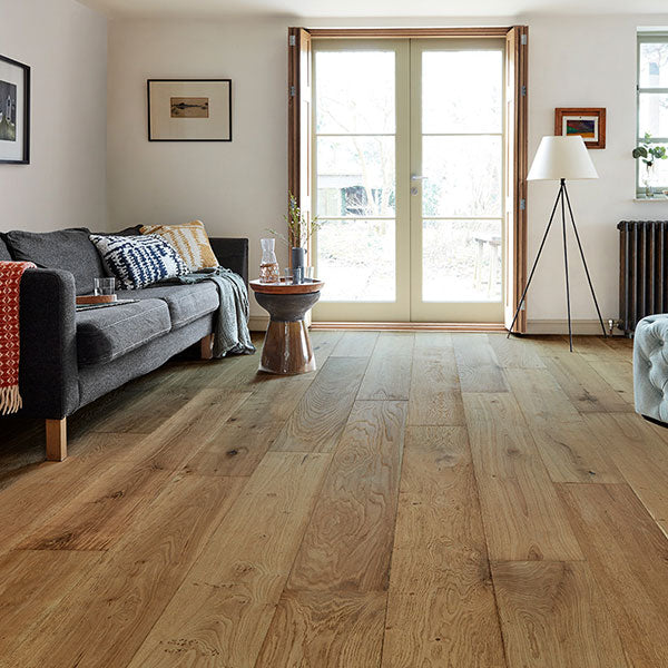 Galleria Professional Engineered Rustic Oak Flooring 20mm x 240mm Vintage Natural Brushed & Oiled