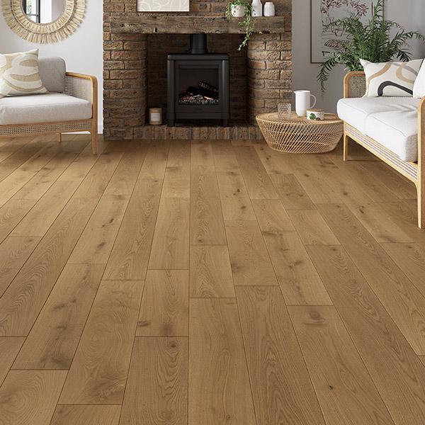Home Choice Engineered European Rustic Oak Flooring 14mm x 190mm Natural Matt Lacquered