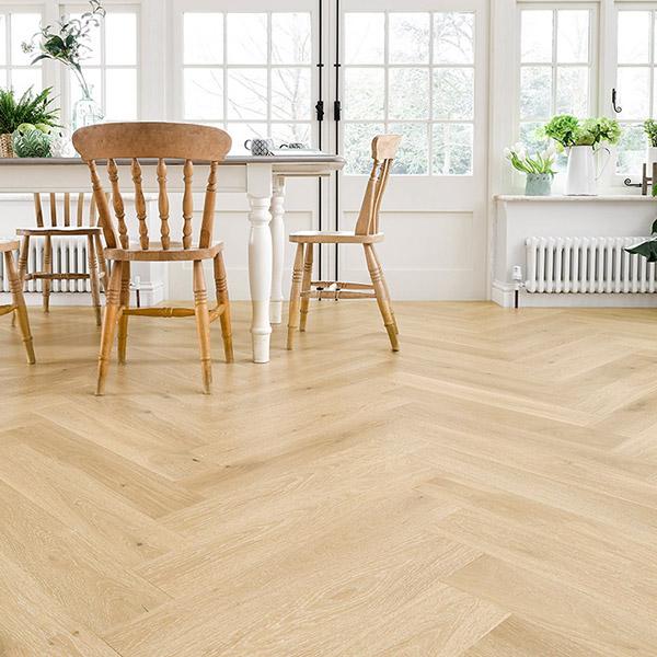Home Choice Herringbone Engineered European Select Oak Flooring 14mm x 130mm Grissini Lacquered