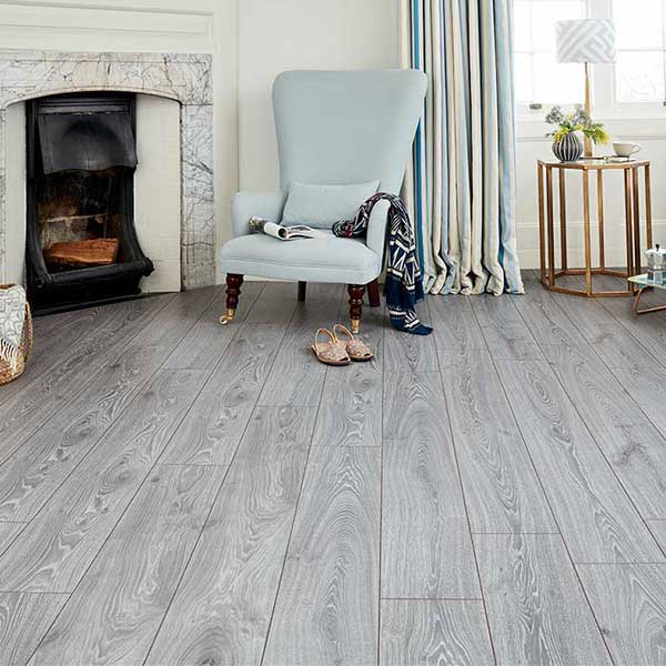 Series Woods 12mm Laminate Flooring Grey Oak