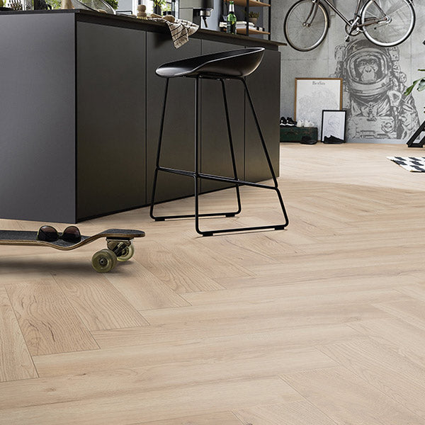 Series Woods 8mm Herringbone Laminate Flooring Roma Oak