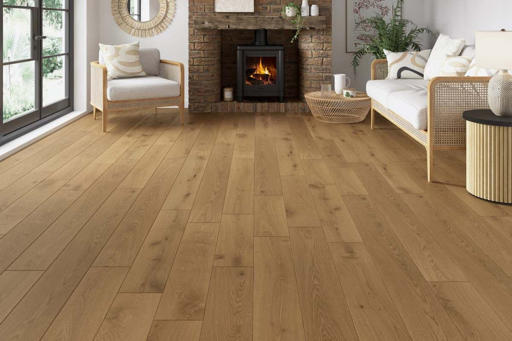 Home Choice Engineered European Rustic Oak Flooring 14mm x 190mm Natural Matt Lacquered