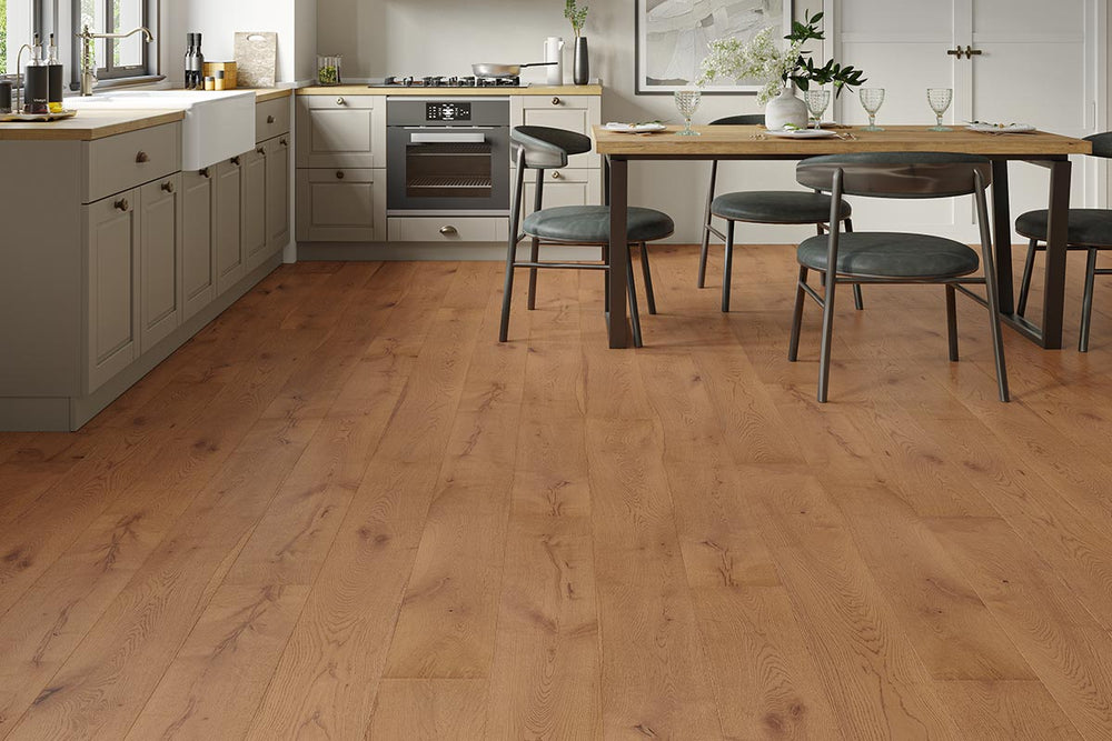 Galleria Engineered Rustic Oak Flooring 20mm x 190mm Conrad Brushed UV Lacquered