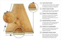 Galleria Professional Engineered European Rustic Oak Flooring 20mm x 190mm Lacquered