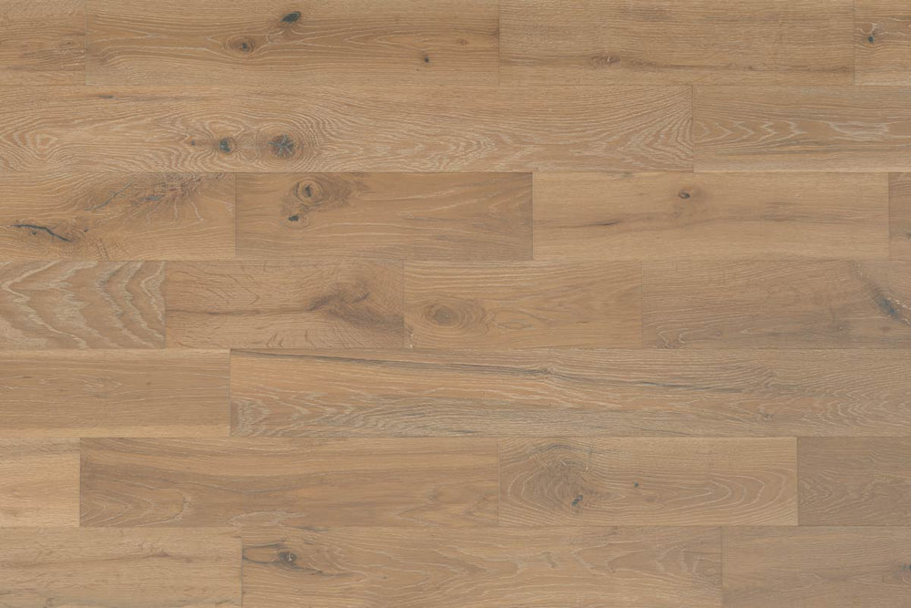 Galleria Professional Solid European Rustic Oak Flooring 18mm x 150mm Stoney Grey Brushed & Lacquered