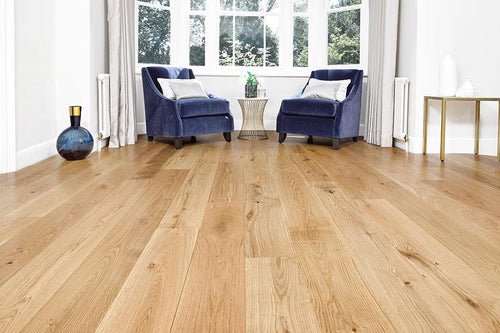 Galleria Professional Engineered European Rustic Oak Flooring 14mm X 190mm Natural Brushed & Oiled