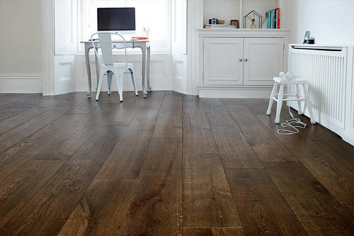 Galleria Professional Engineered European Rustic Oak Flooring 20mm x 240mm Deep Forest Brown Lacquered