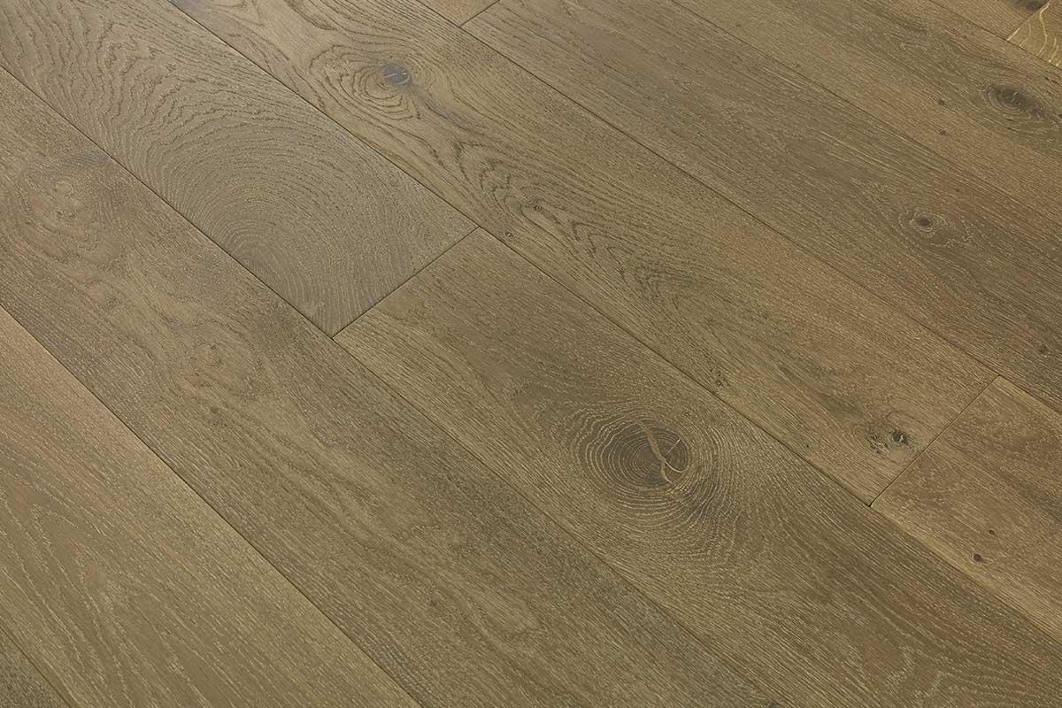Galleria Professional Engineered European Rustic Oak Flooring 14mm X 190mm Stoney Grey Oiled