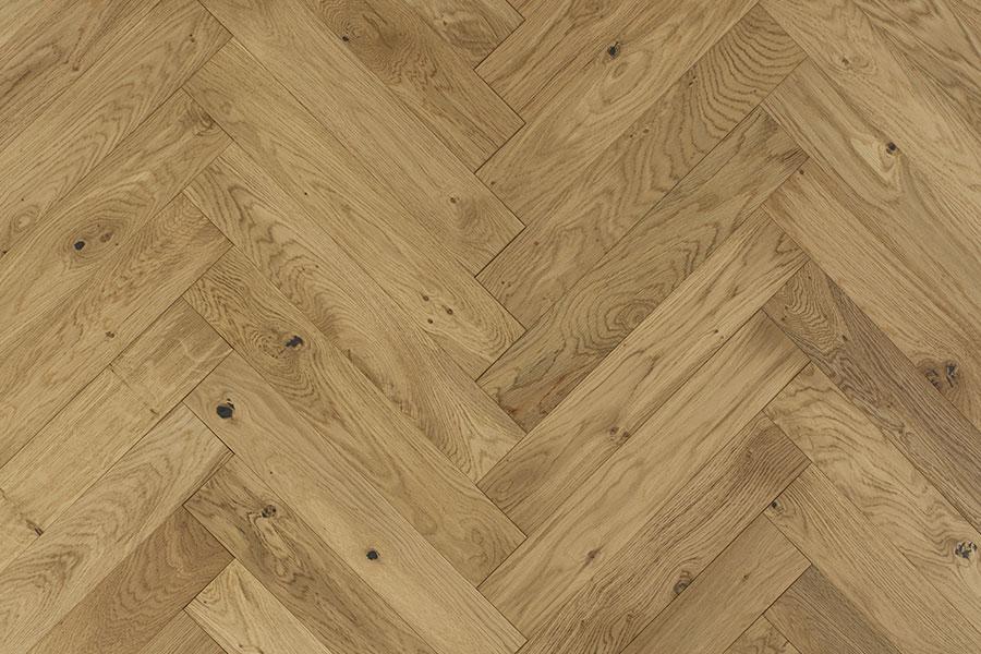 Galleria Professional Engineered Rustic Oak Herringbone Flooring 20mm x 90mm Natural Lacquered