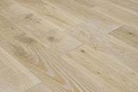 Galleria Professional Solid European Rustic Oak Flooring 18mm x 150mm Linen Brushed & Lacquered