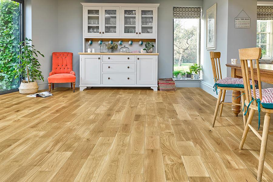 Galleria Professional Solid European Rustic Oak Flooring 18mm x 150mm Natural Brushed &
