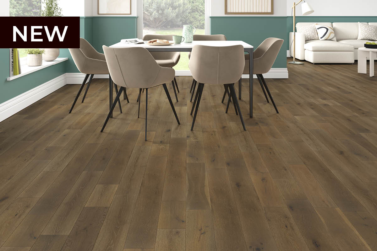 Galleria Professional Solid European Rustic Oak Flooring 18mm x 150mm Stoney Grey Brushed & Lacquered