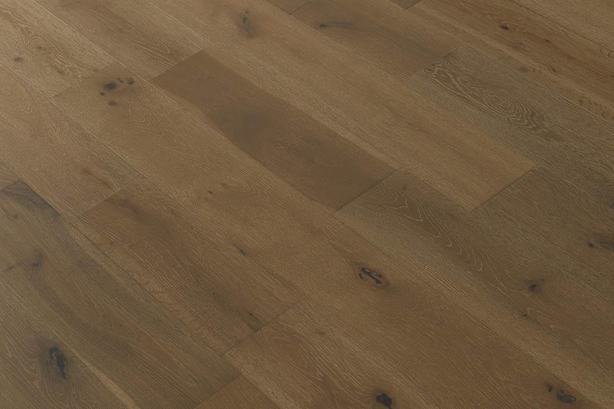 Galleria Professional Solid European Rustic Oak Flooring 18mm x 150mm Stoney Grey Brushed & Lacquered