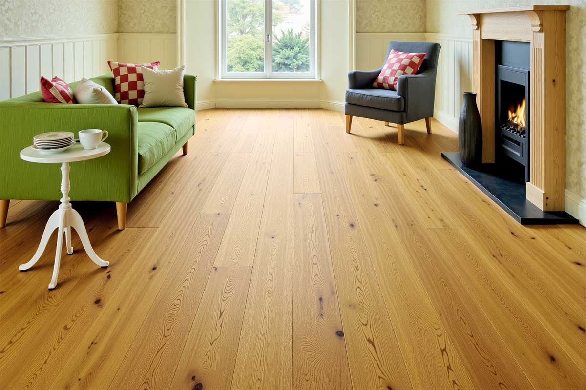 Home Choice Engineered European Rustic Oak 14mm x 190mm Natural Brushed Invisible Oiled