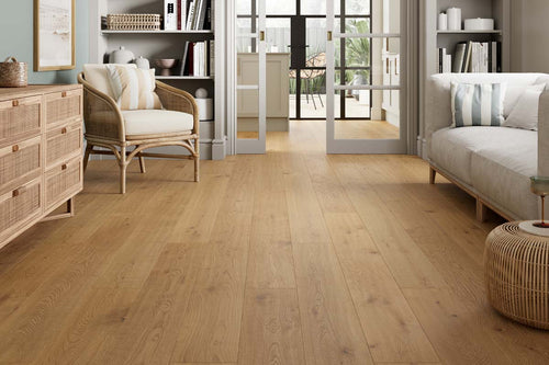 Home Choice Engineered European Rustic Oak 14mm x 190mm Natural Brushed Invisible Oiled