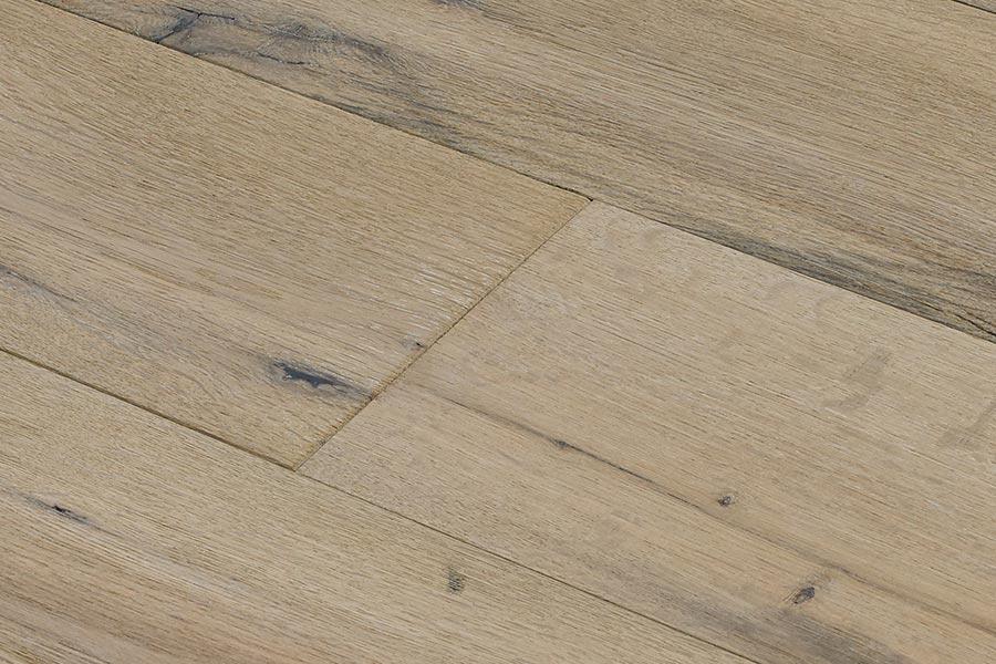 Galleria Professional Distressed Extra Rustic Engineered Oak Flooring 14mm x 190mm Buttermilk Lacquered