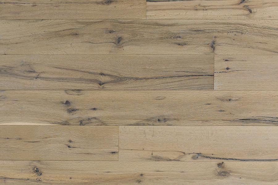 Galleria Professional Distressed Extra Rustic Engineered Oak Flooring 14mm x 190mm Buttermilk Lacquered