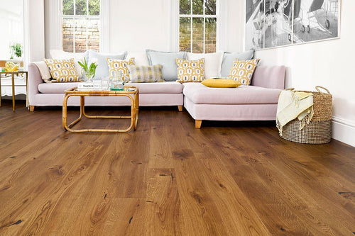 Home Choice Engineered European Nature Oak Flooring 14mm x 180mm Chestnut Brushed Matt Lacquered