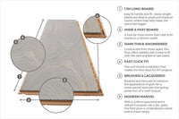 Home Choice Engineered European Rustic Oak Flooring 14mm x 180mm Paloma Grey Lacquered