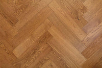 Home Choice Herringbone Engineered European Rustic Oak Flooring 14mm x 130mm Brown Sugar Lacquered